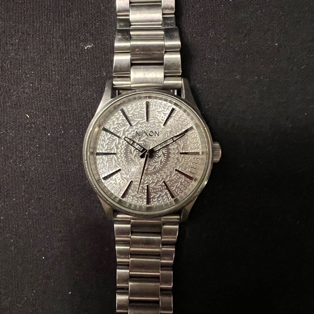 Nixon Sentry stainless steel. Stamped face. One of a kind